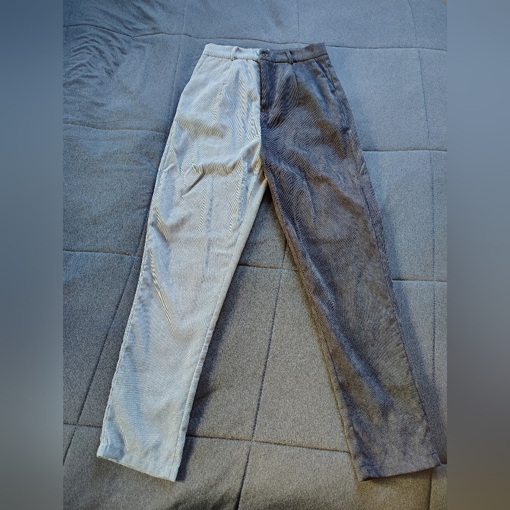 Two-Tone Corduroy Pants